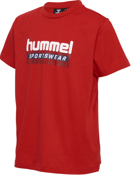 hmlTUKAS T-SHIRT S/S, SALSA, packshot