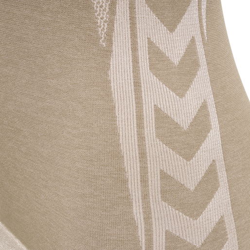hmlCLEA SEAMLESS TIGHT T-SHIRT L/S, CHATEAU GRAY/DRIFTWOOD MELANGE, packshot