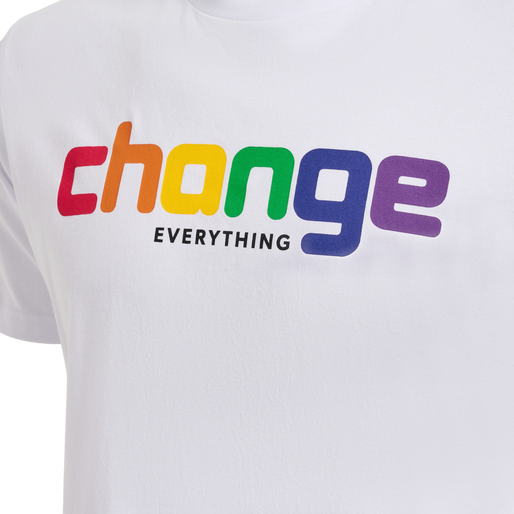 hmlCHANGE T-SHIRT, WHITE, packshot