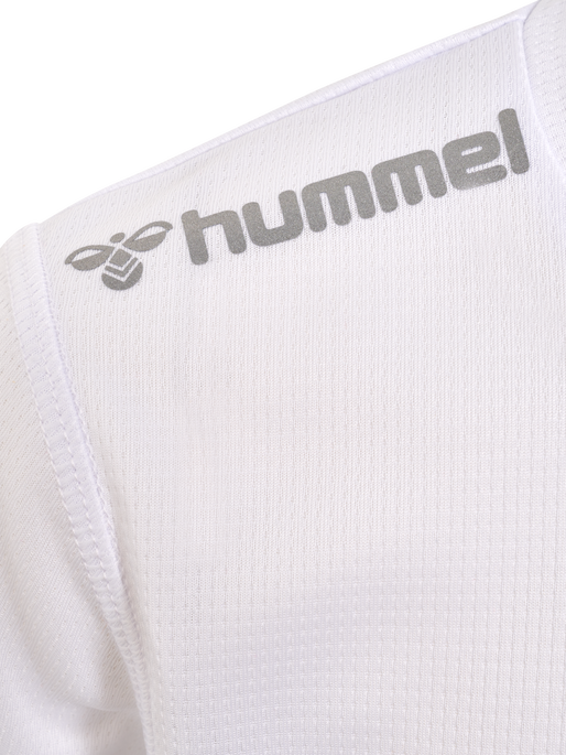 hmlRUN JERSEY S/S KIDS, WHITE, packshot