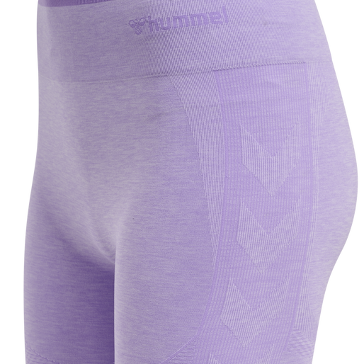 hmlMT UNA SEAMLESS MID WAIST SHORTS, LAVENDER MELANGE, packshot