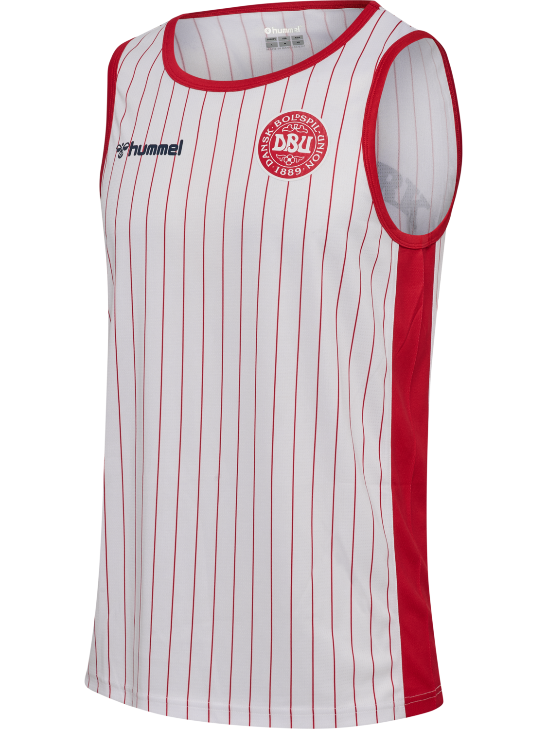 DBU 26 FAN TANKTOP, WHITE/TANGO RED, packshot