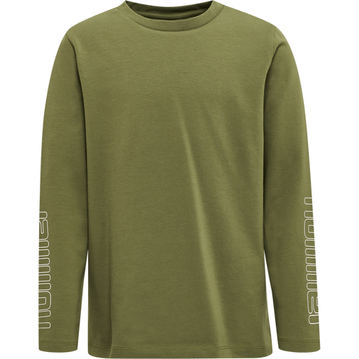 hmlCLOUD T-SHIRT L/S, OLIVE BRANCH, packshot