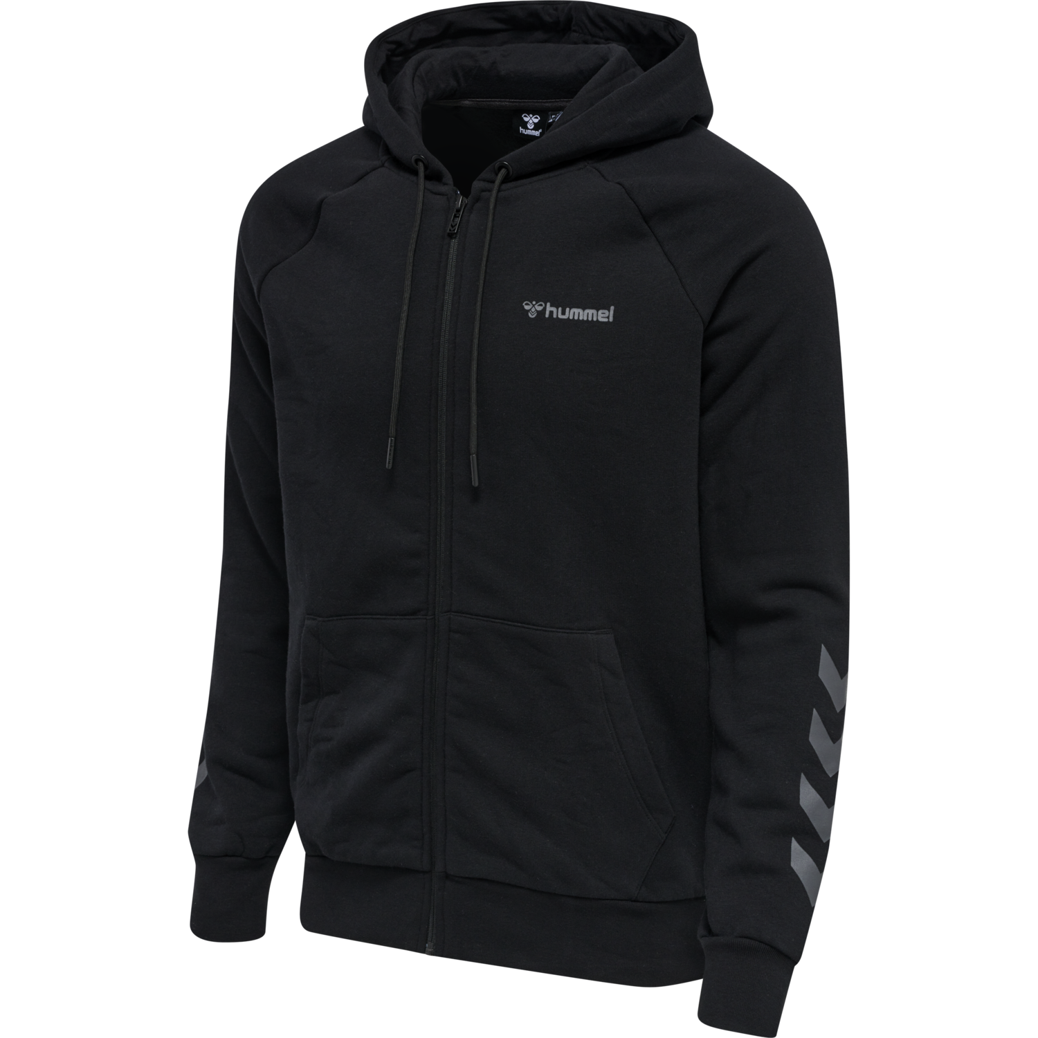 hmlISAM ZIP HOODIE, BLACK, packshot