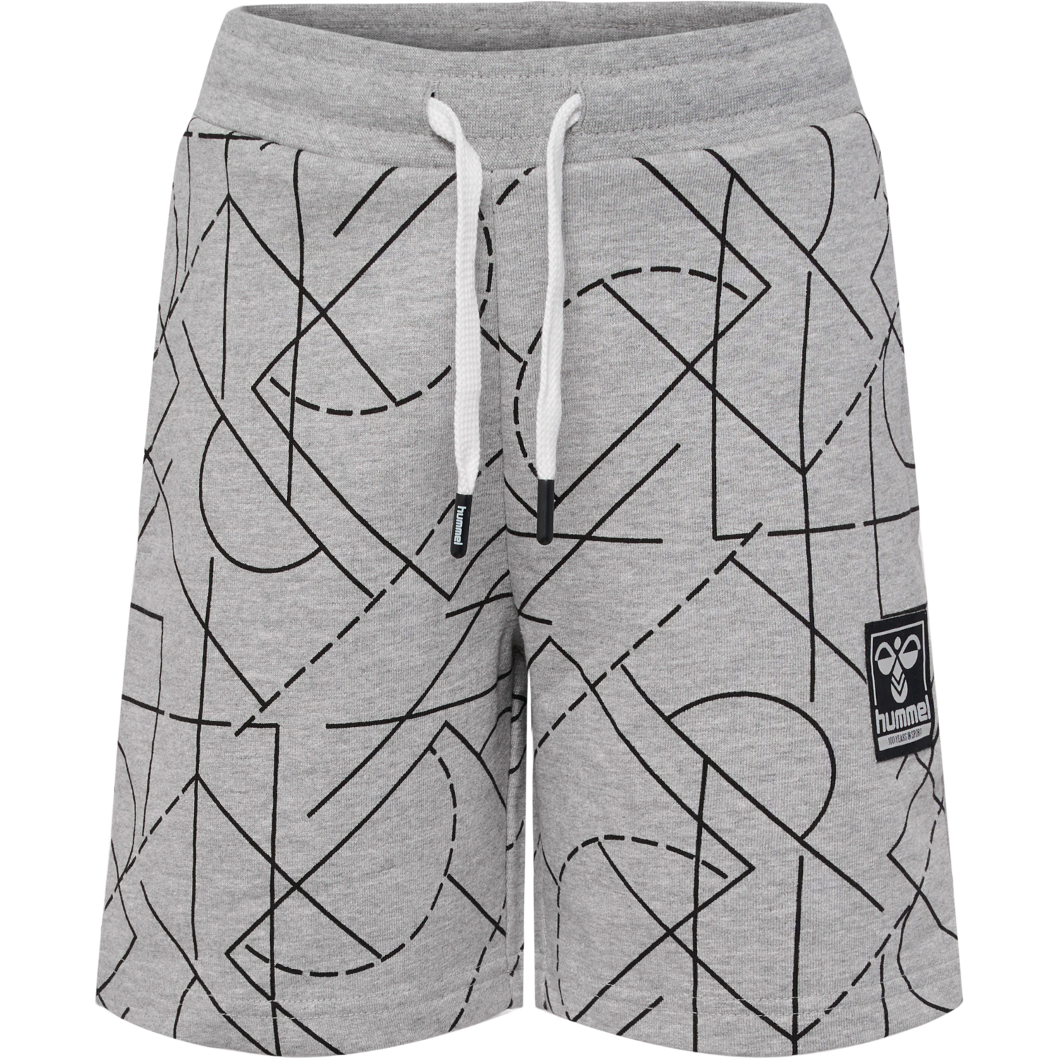 hmlTREVOR SHORTS, GREY MELANGE, packshot