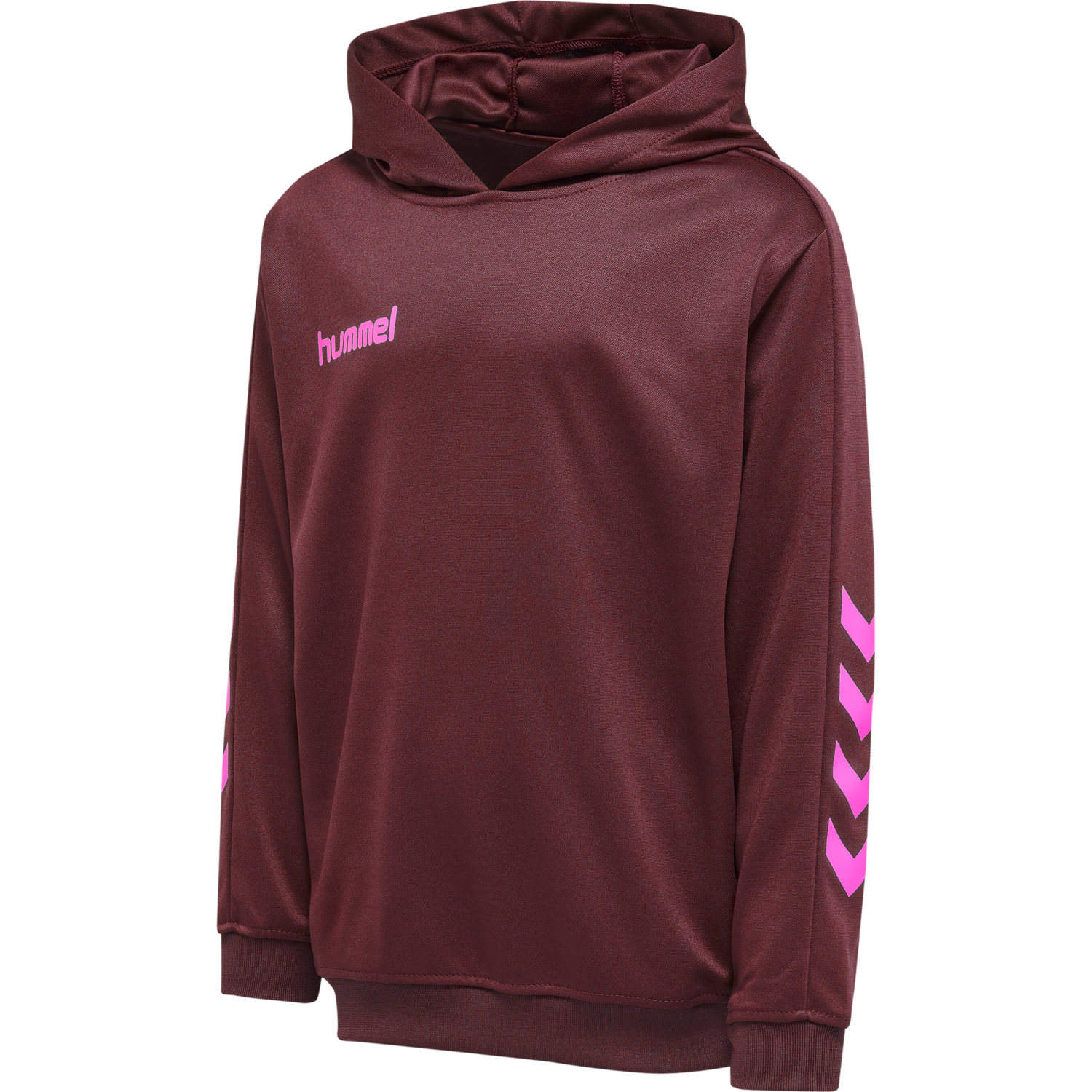 hmlPROMO KIDS POLY HOODIE, BIKING RED/RASPBERRY SORBET, packshot