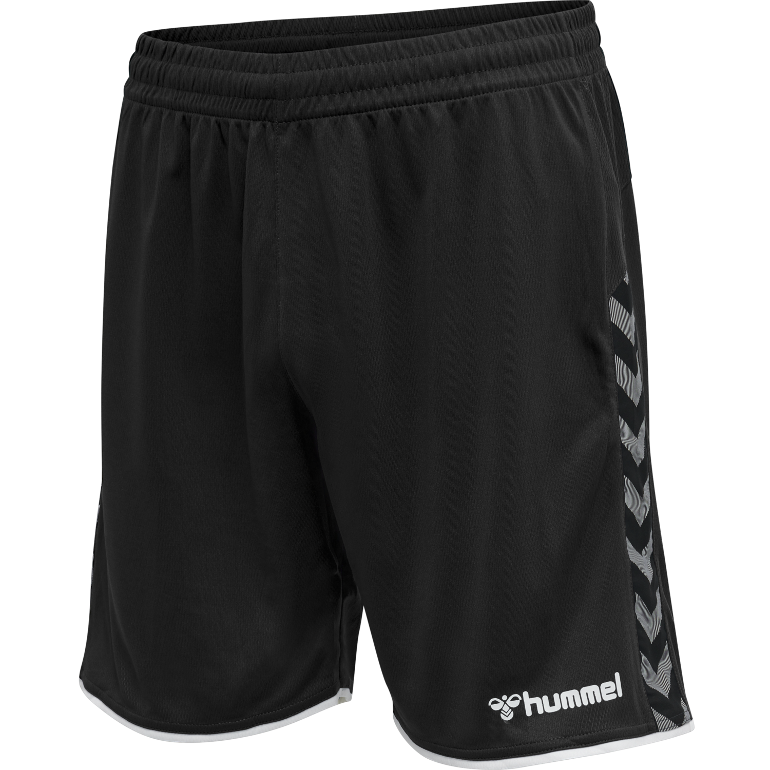 hmlAUTHENTIC POLY SHORTS, BLACK/WHITE, packshot