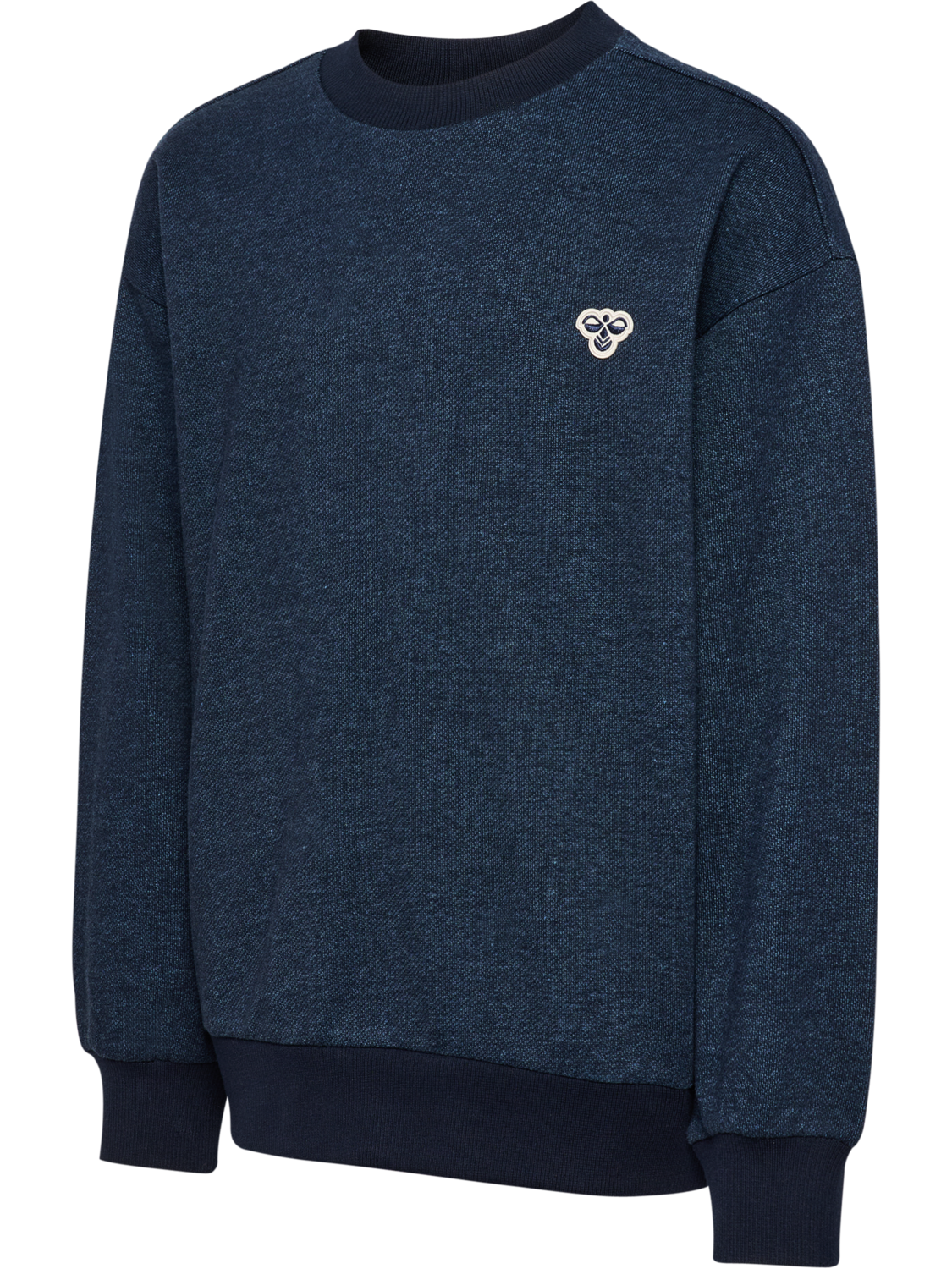 hmlJR LOOSE DNM CREWNECK BEE, DRESS BLUES, packshot