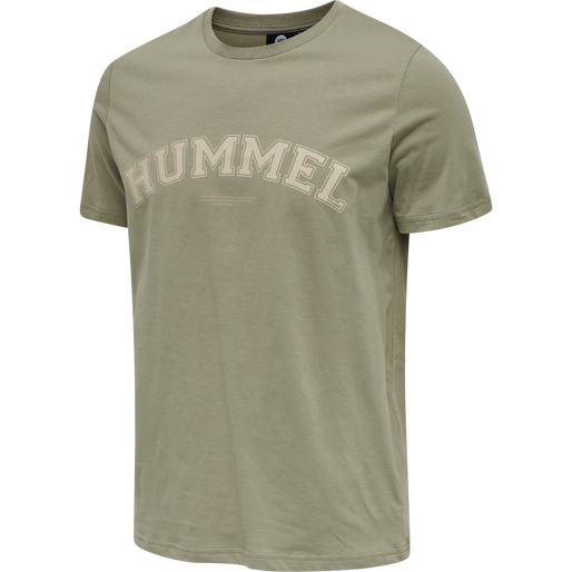 hmlVARSITY T-SHIRT, VETIVER, packshot