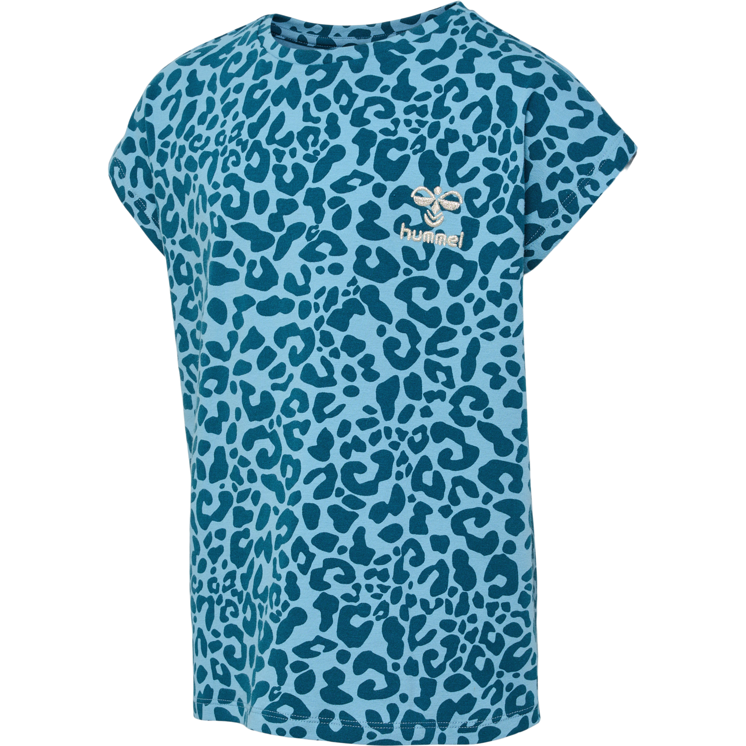 hmlFLOWY AOP T-SHIRT S/S, BLUE CORAL, packshot