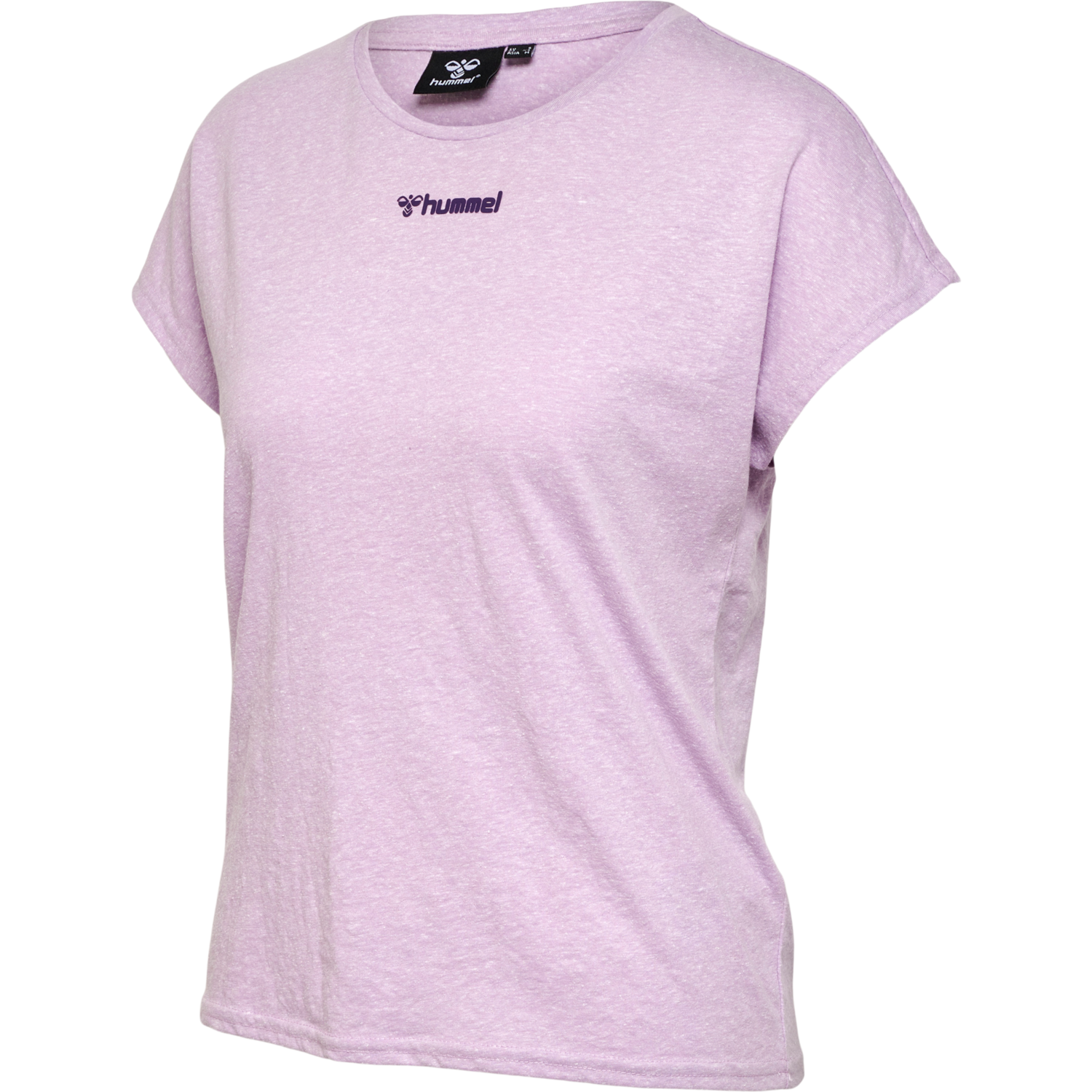hmlZANDRA T-SHIRT, PASTEL LILAC MELANGE, packshot