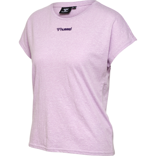 hmlZANDRA T-SHIRT, PASTEL LILAC MELANGE hmlZANDRA T-SHIRT, PASTEL LILAC MELANGE, packshot