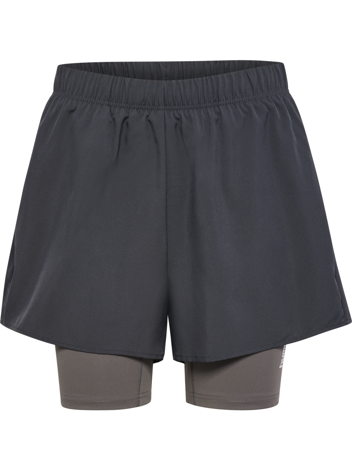 hmlHIIT INTENSITY W 2 IN 1 SHORTS, EBONY, packshot