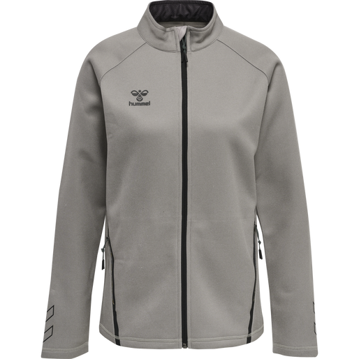 hmlCIMA XK ZIP JACKET WOMAN, GREY MELANGE, packshot