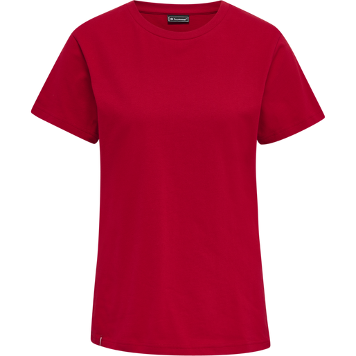 hmlRED HEAVY T-SHIRT S/S WOMAN, TANGO RED, packshot