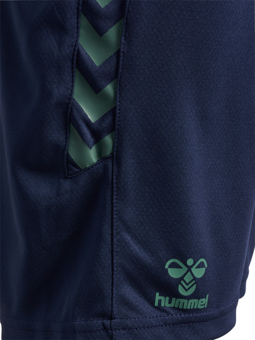 hmlSTALTIC POLY SHORTS KIDS, MARINE/DUCK GREEN, packshot