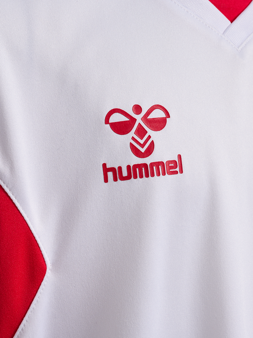 hmlAUTHENTIC PL JERSEY S/S KIDS, WHITE/TRUE RED, packshot