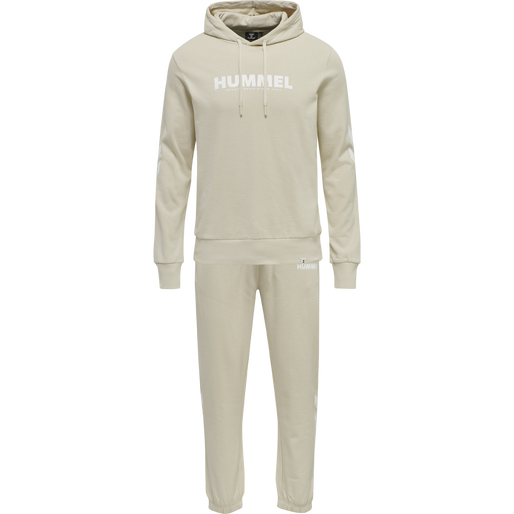 hmlLEGACY HOODIE PANTS SET, PUMICE STONE, packshot