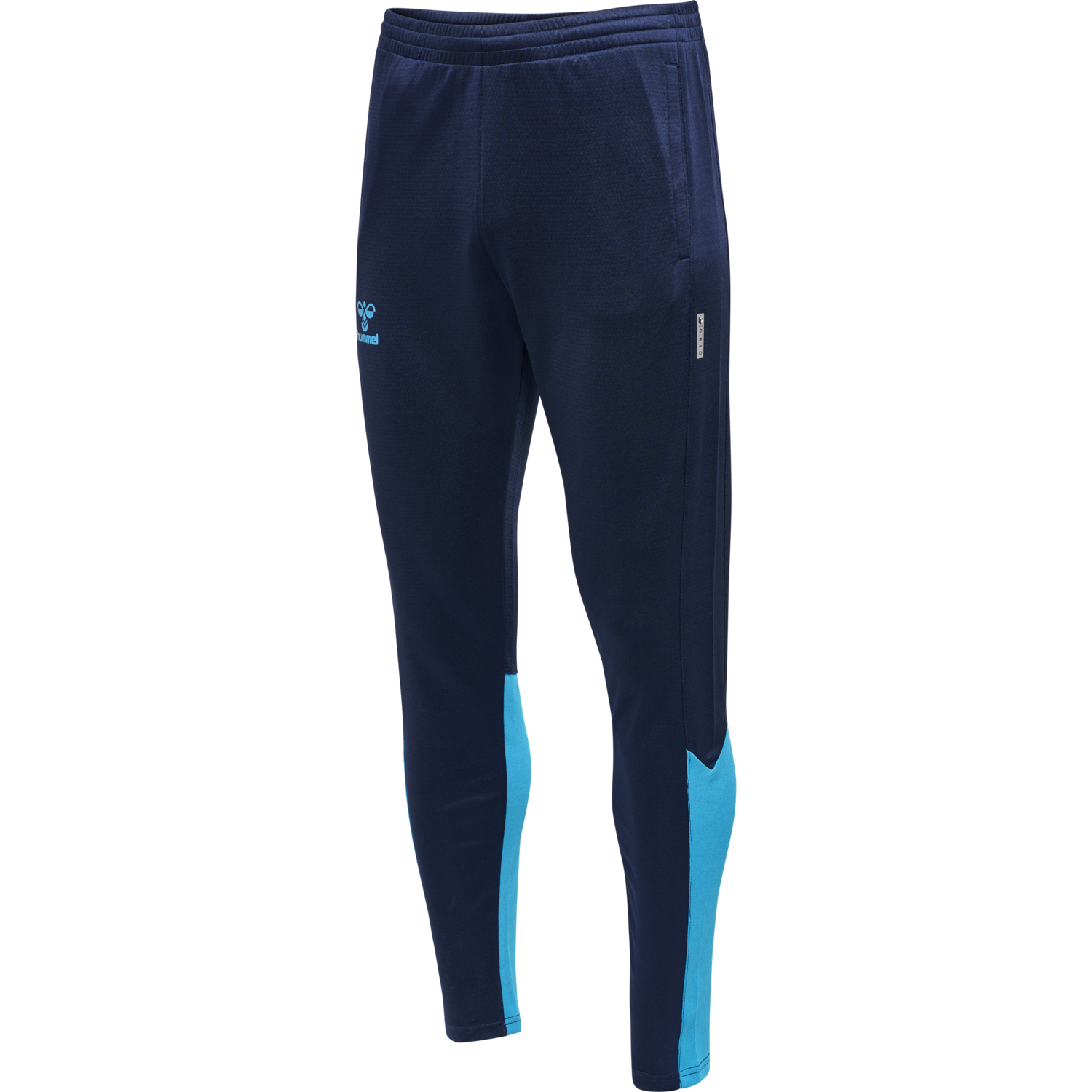 hmlONGRID POLY PANTS, MARINE/ATOMIC BLUE, packshot