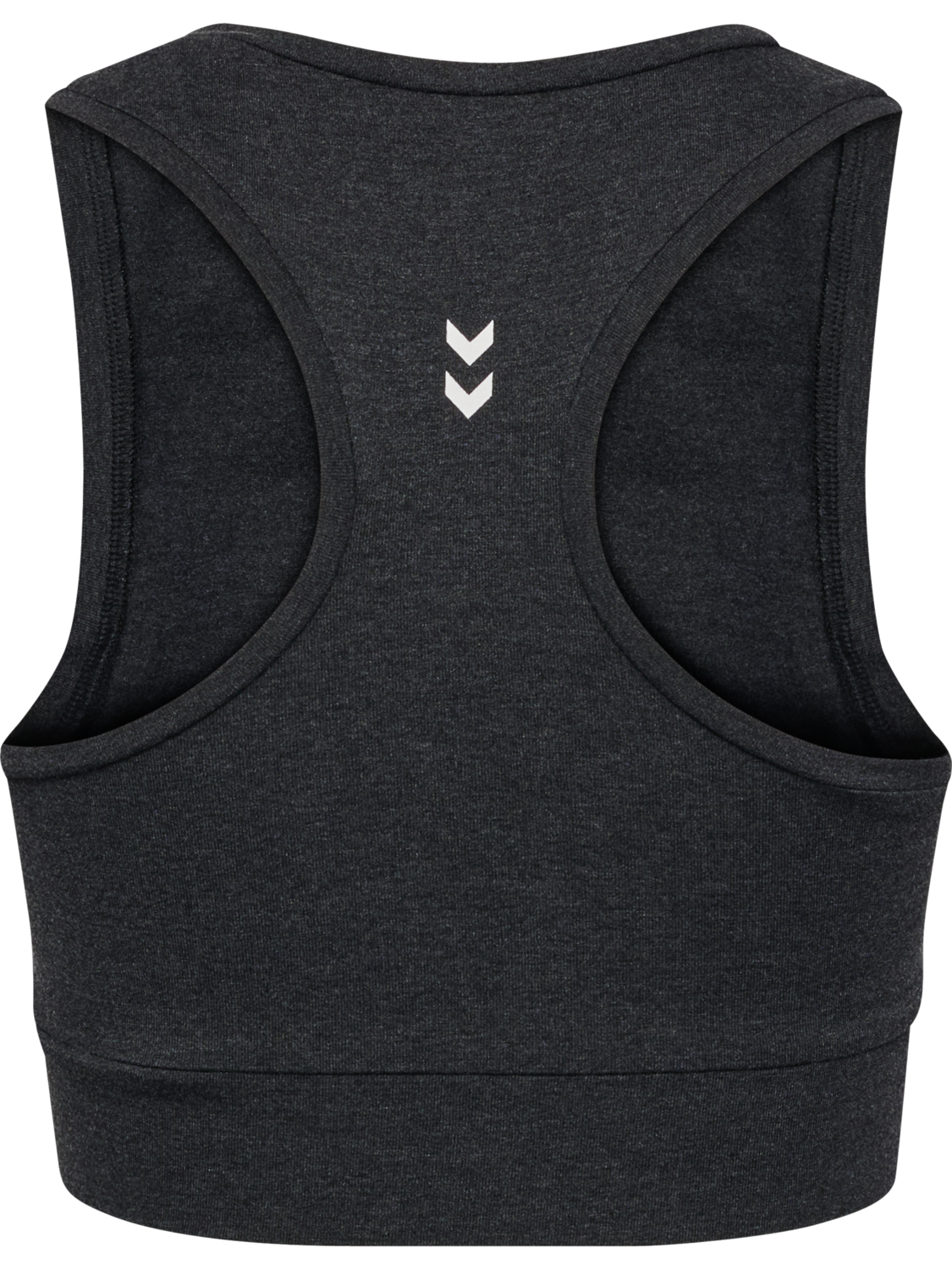 hmlPULSE LOGO LIGHT SUPPORT BRA, BLACK MELANGE, packshot