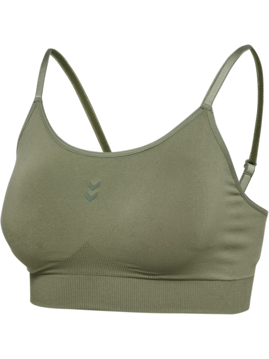 hmlFLOW PADDED BRA, DEEP LICHEN GREEN, packshot