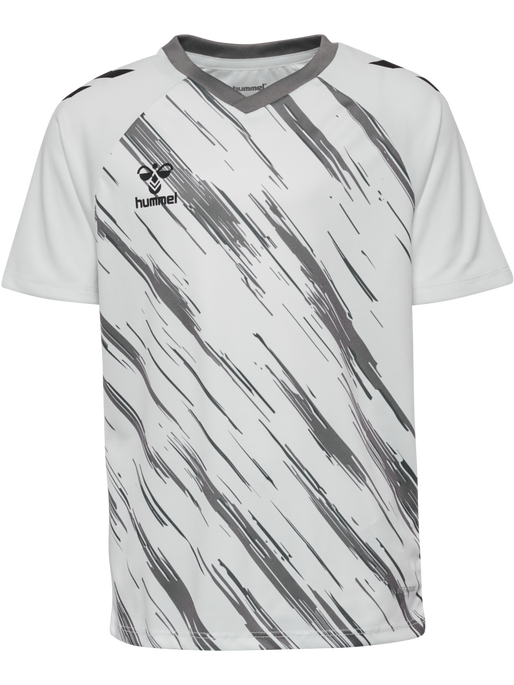 hmlMATCH TRIUMPH JERSEY S/S KIDS, WHITE/STEEL GRAY hmlMATCH TRIUMPH JERSEY S/S KIDS, WHITE/STEEL GRAY, packshot