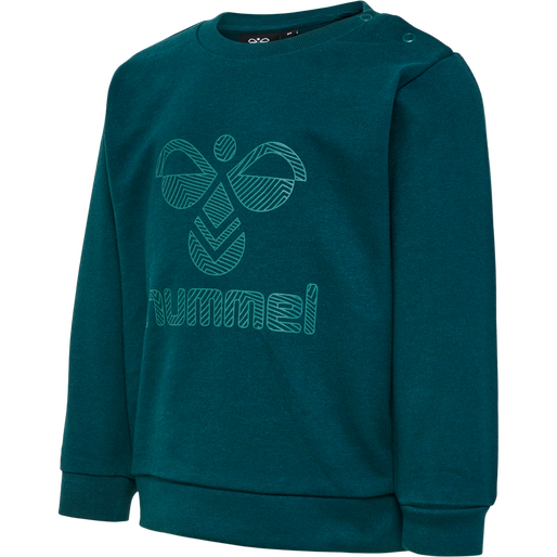 hmlFASTWO LIME SWEATSHIRT, DEEP TEAL, packshot