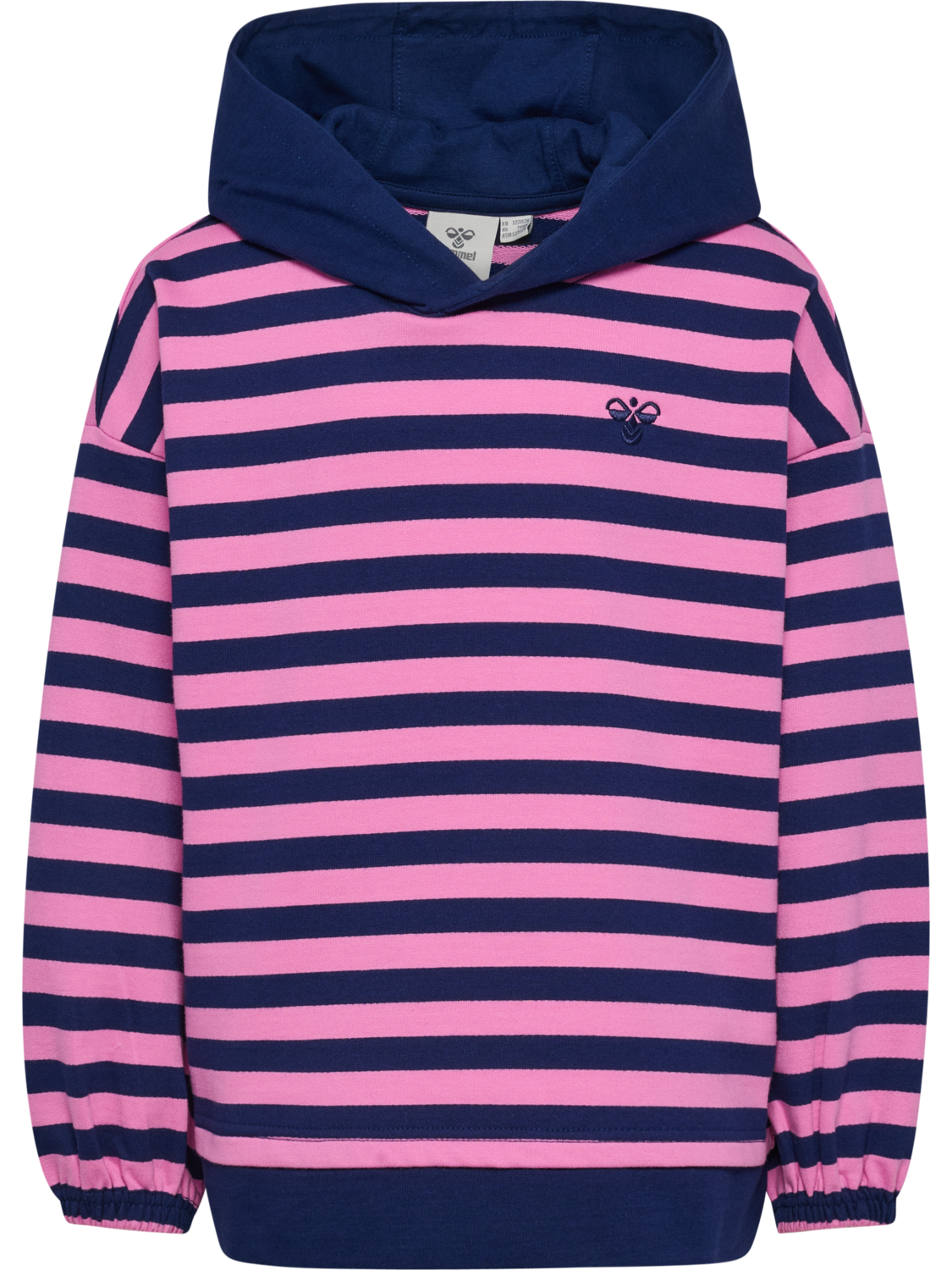 hmlJR CONELLY BOXY CONTRAST HOODIE, MEDIEVAL BLUE, packshot