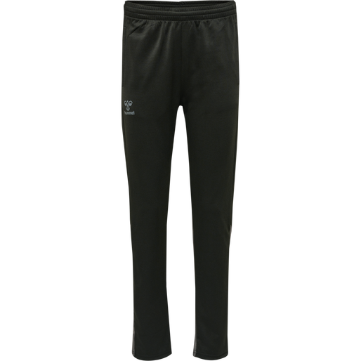 hmlONGRID POLY PANTS WO, JET BLACK/FORGED IRON, packshot