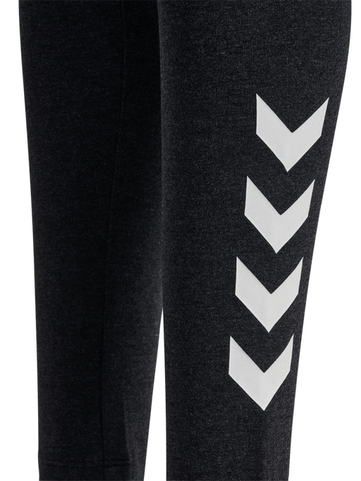 hmlJR LOGO TIGHTS, BLACK MELANGE, packshot
