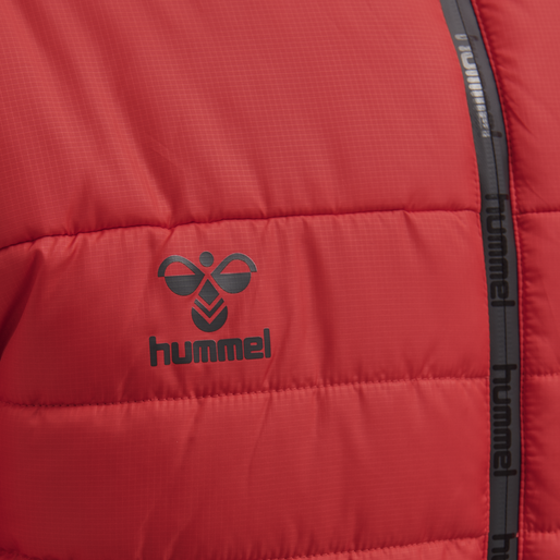 hmlNORTH QUILTED HOOD JACKET, TRUE RED, packshot