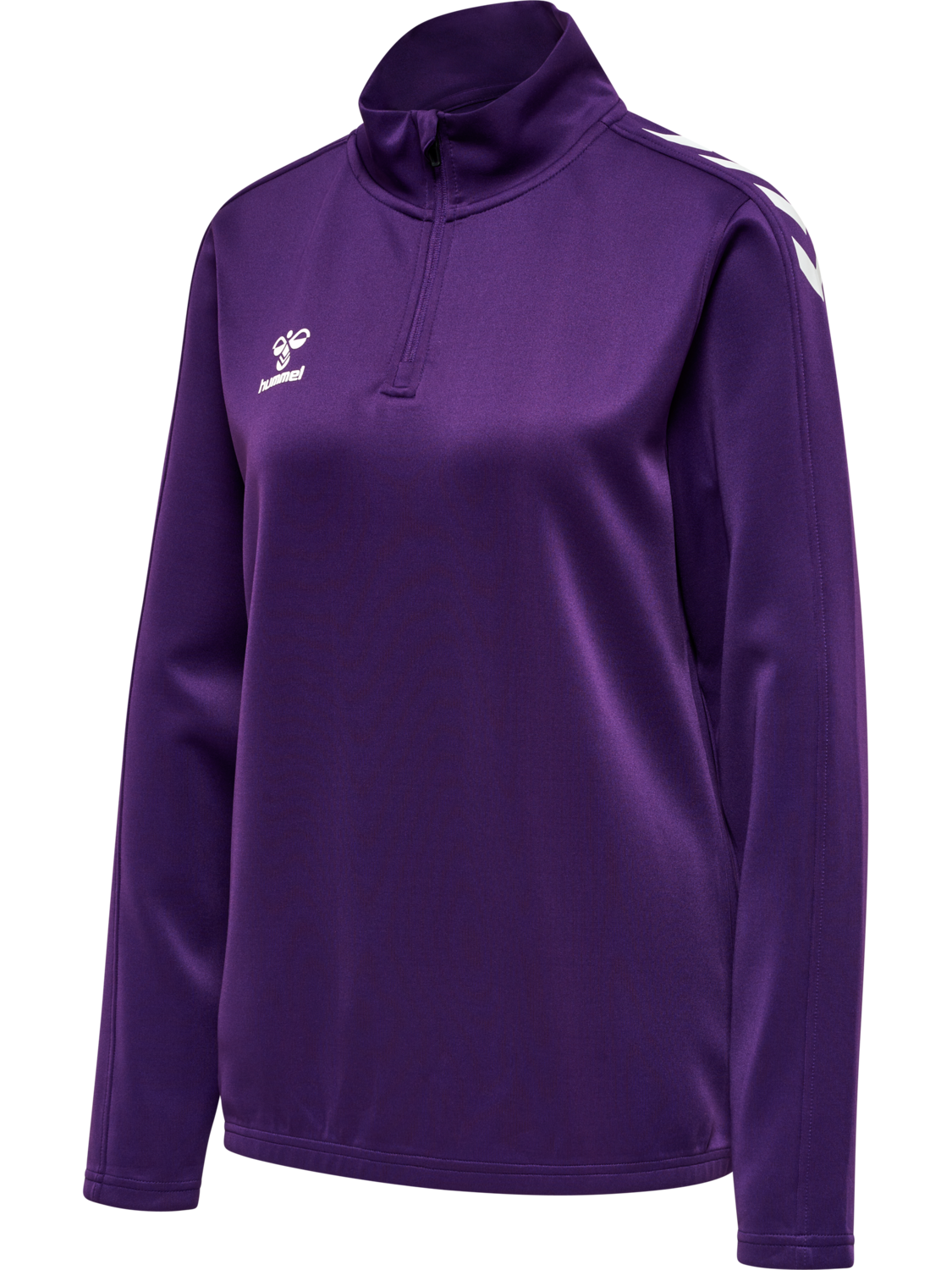 hmlCORE XK HALF ZIP SWEAT WOMAN, ACAI/WHITE, packshot