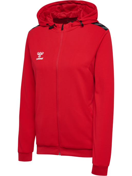 hmlAUTHENTIC PL ZIP HOODIE WOMAN, TRUE RED, packshot