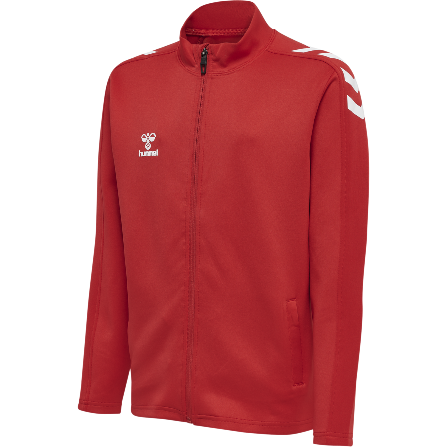 hmlCORE XK POLY ZIP SWEAT KIDS, TRUE RED, packshot
