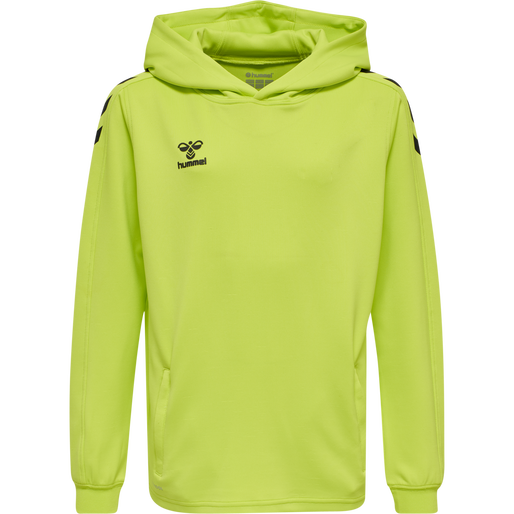 hmlCORE XK POLY KIDS SWEAT HOODIE, LIME POPSICLE, packshot