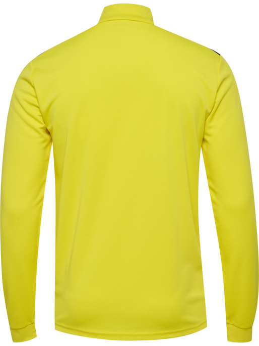 hmlAUTHENTIC HALF ZIP SWEAT, BLAZING YELLOW, packshot