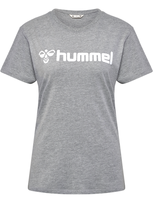hmlGO 2.0 LOGO T-SHIRT S/S WOMAN, GREY MELANGE hmlGO 2.0 LOGO T-SHIRT S/S WOMAN, GREY MELANGE, packshot