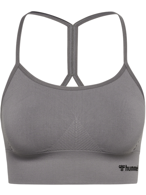 hmlTIFFY SEAMLESS SPORTS TOP, CHARCOAL GRAY, packshot