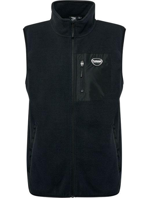 hmlLGC SUM FLEECE WAISTCOAT, BLACK, packshot
