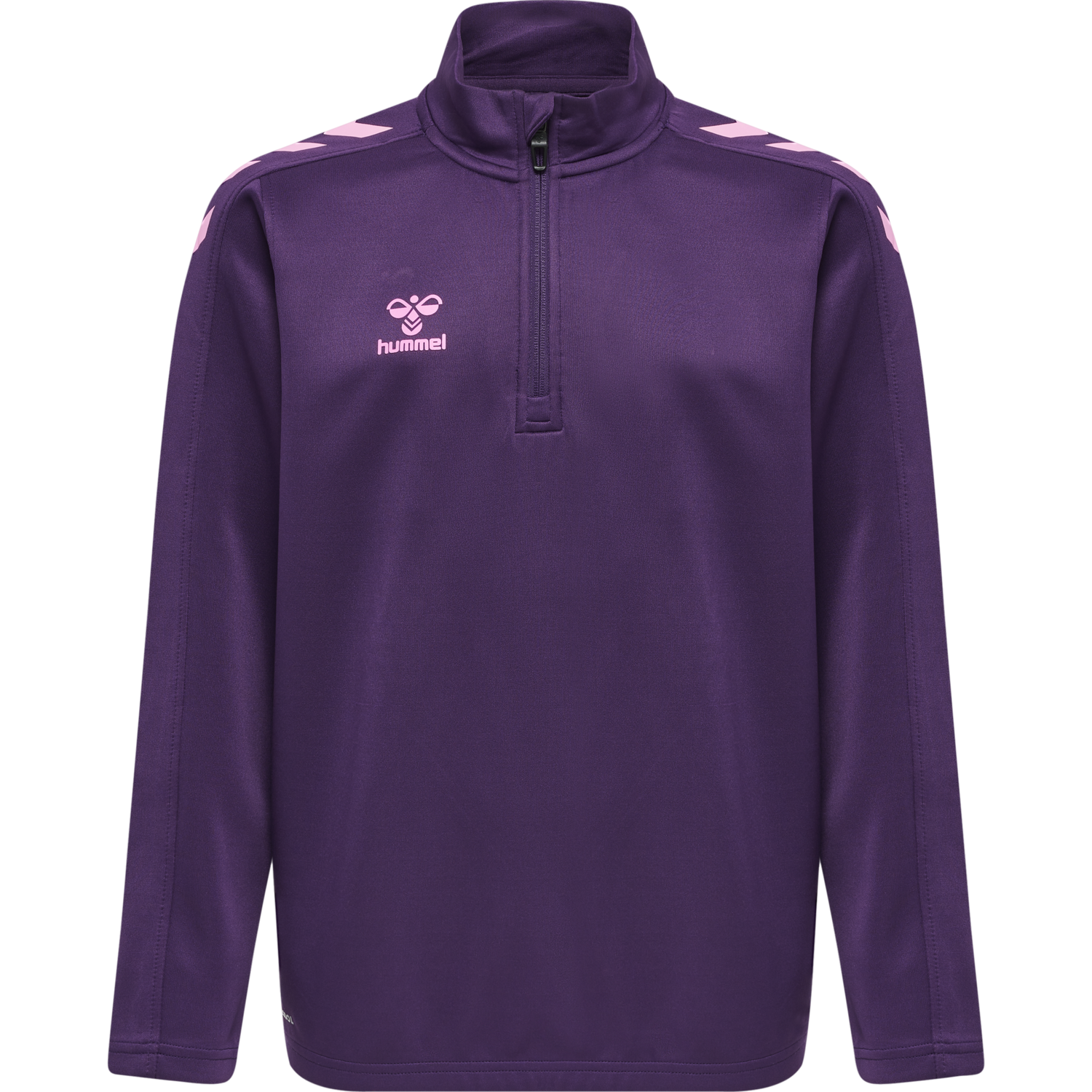 hmlCORE XK HALF ZIP POLY SWEAT KIDS, ACAI, packshot