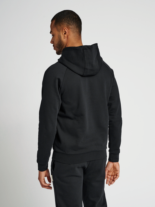 hmlGG12 SWEAT ZIP HOODIE, BLACK, model