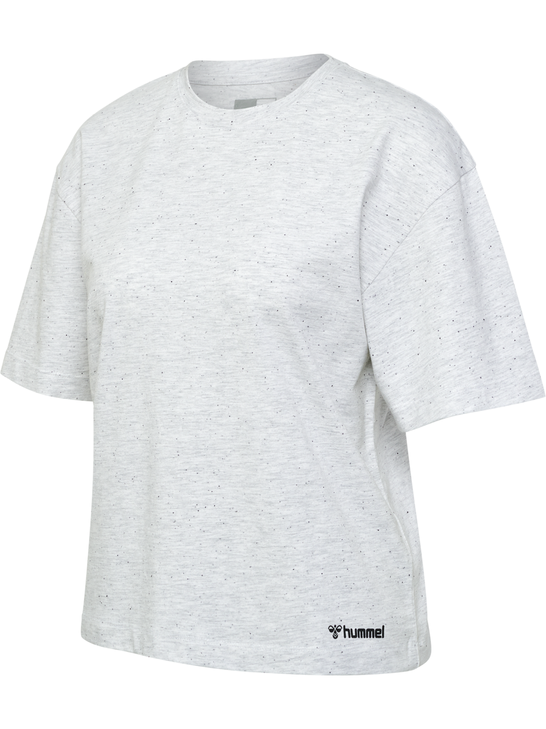hmlMT ULTRA BOXY SHORT T-SHIRT, WHITE MELANGE, packshot