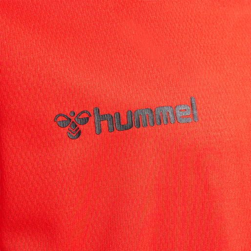 hmlAUTHENTIC KIDS POLY JERSEY L/S, FIRE RED, packshot