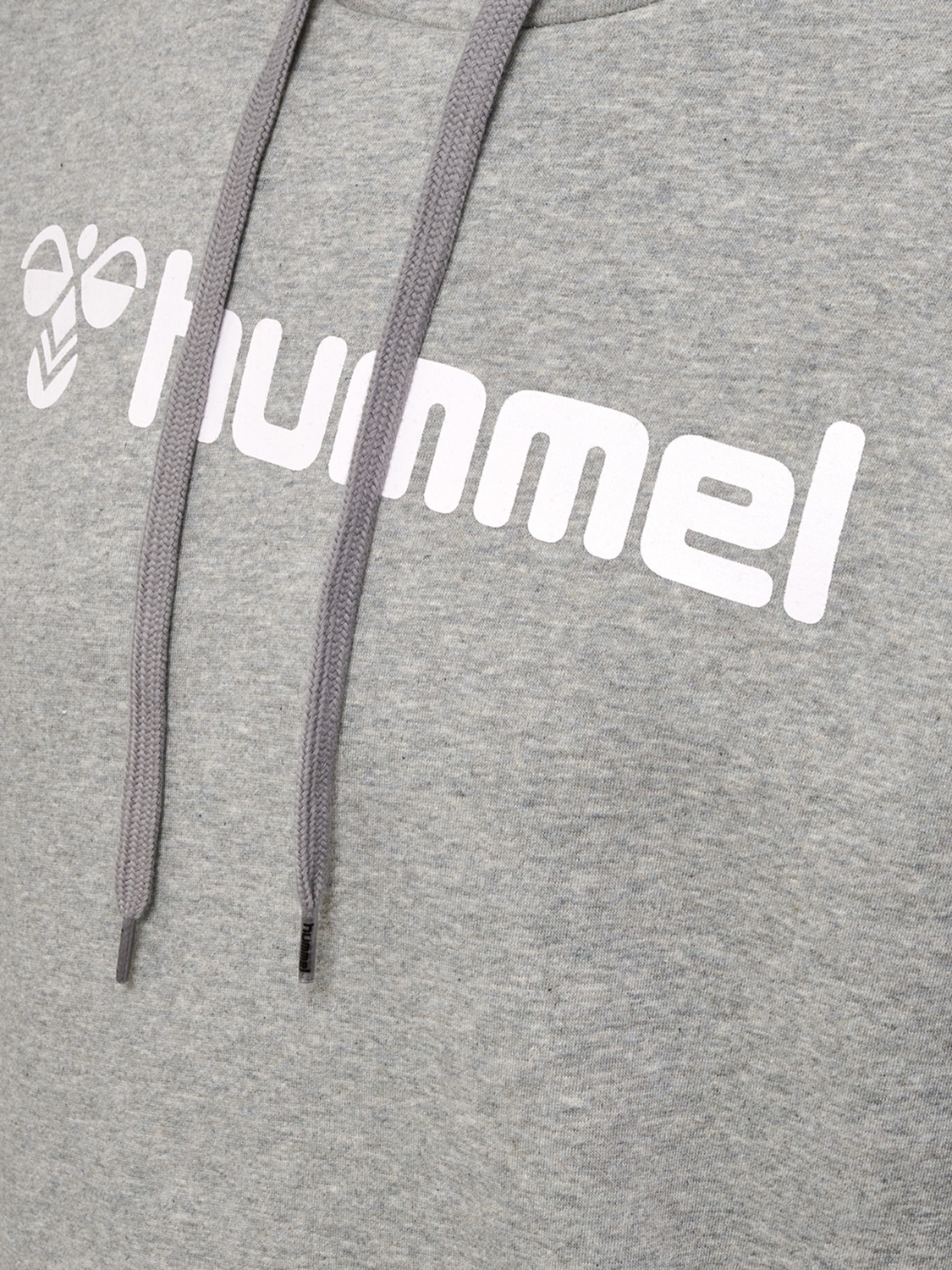 hmlMOVER COTTON HOODIE, GREY MELANGE, packshot