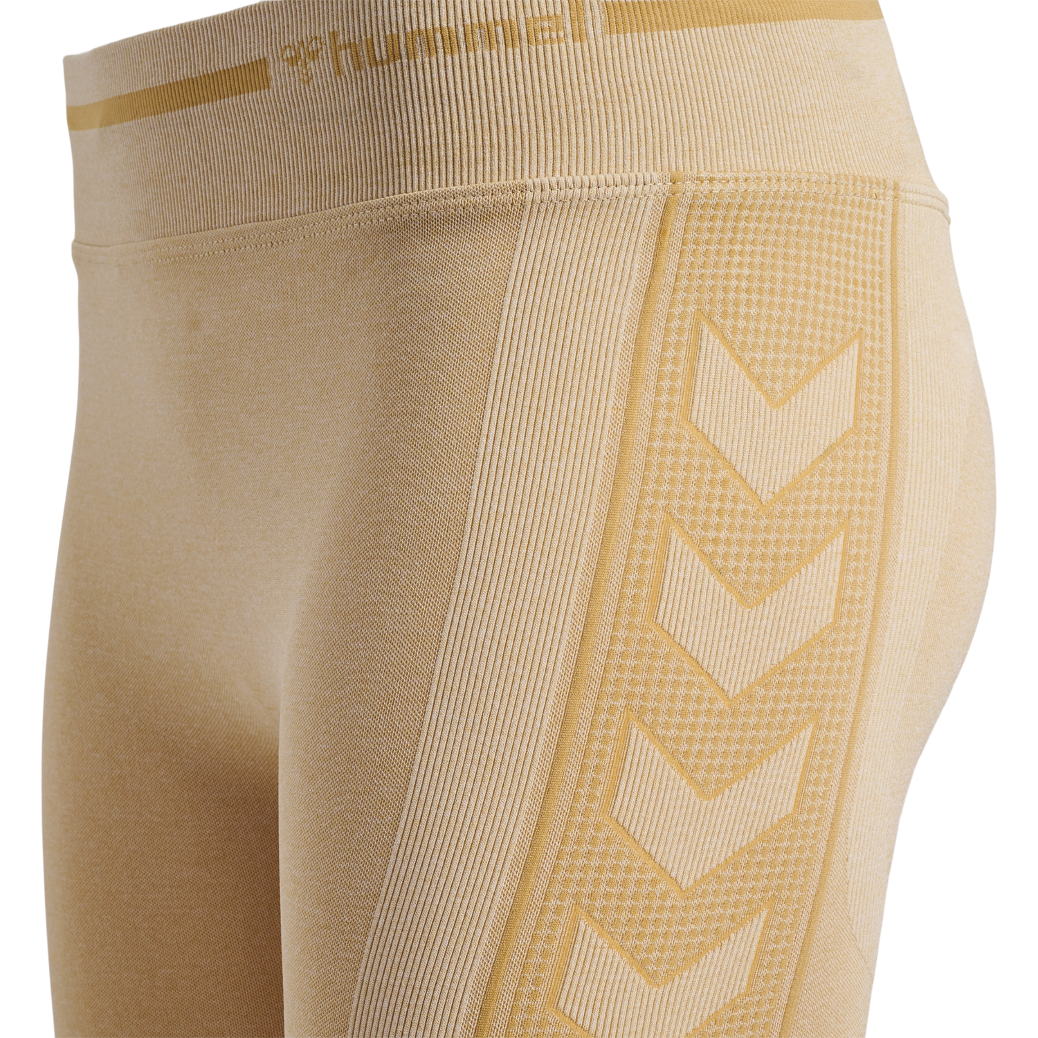 hmlMT LULU SEAMLESS SCRUNCH TIGHTS, CURDS & WHEY MELANGE, packshot