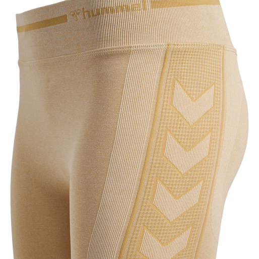 hmlMT LULU SEAMLESS SCRUNCH TIGHTS, CURDS & WHEY MELANGE, packshot