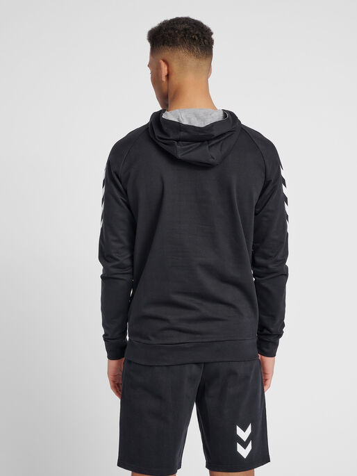 HUMMEL GO COTTON HOODIE, BLACK, model