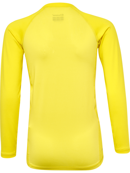 hmlBL PERFORMANCE TEE L/S KIDS, BLAZING YELLOW, packshot