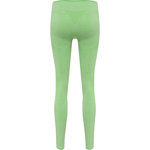 hmlMT UNA SEAMLESS MID WAIST TIGHTS, SUMMER GREEN MELANGE, packshot