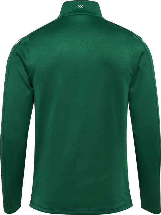 hmlCORE XK HALF ZIP POLY SWEAT, EVERGREEN, packshot